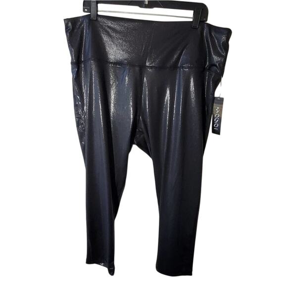 VOGO Athletica metallic active workout exercise athletic leggings plus‎ size 3X - Picture 1 of 6